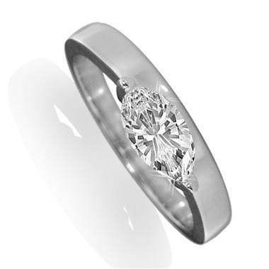 Diamond Marquise Shape Style Engagement Ring