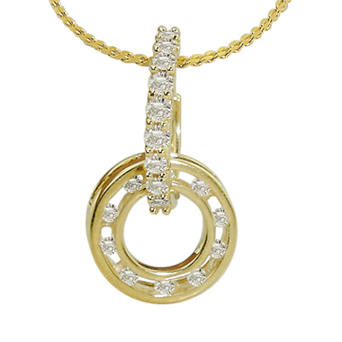 Round Diamond Chennel Set Design Pendent