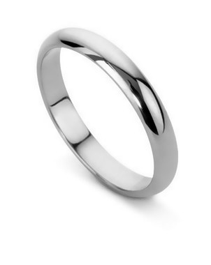 3mm D Shape Wedding designer Ring
