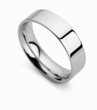 6mm Flat Court Shape Wedding designer Ring
