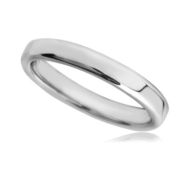 2.5mm Flat Rounded Edge Shape Wedding Designer Band